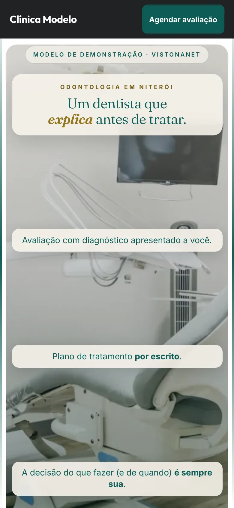 Modelo de site de clínica