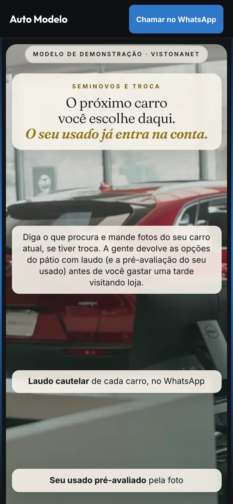 Modelo de site de concessionária