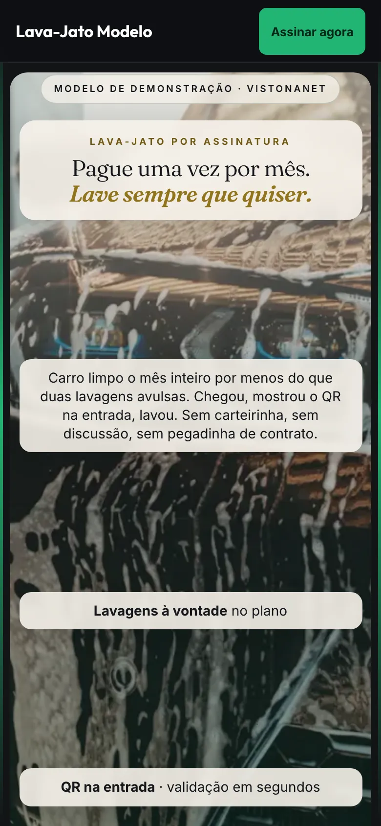 Modelo de site de lava-jato
