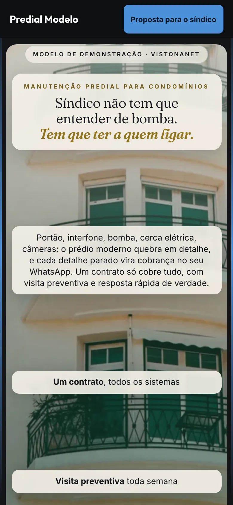 Modelo de site de predial