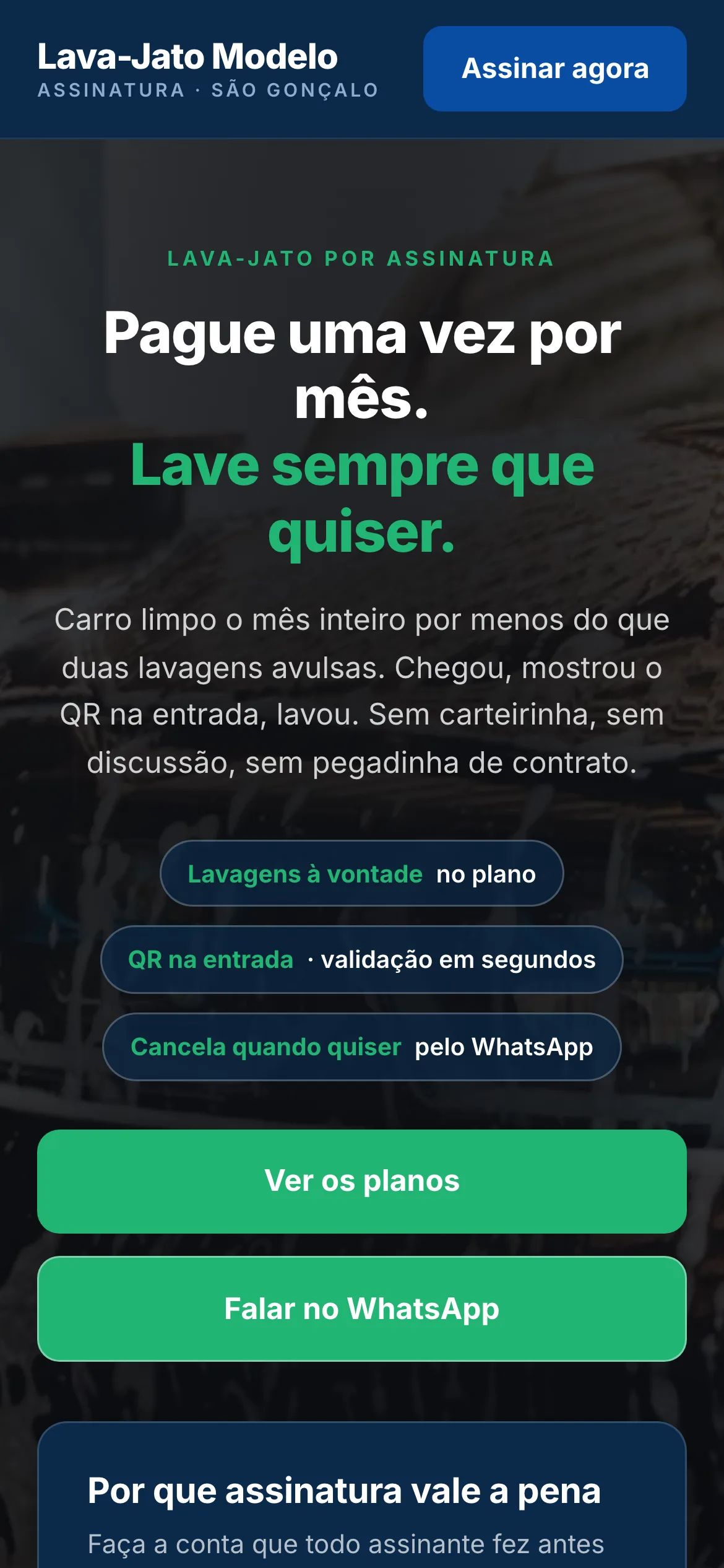 O mesmo modelo visto no celular