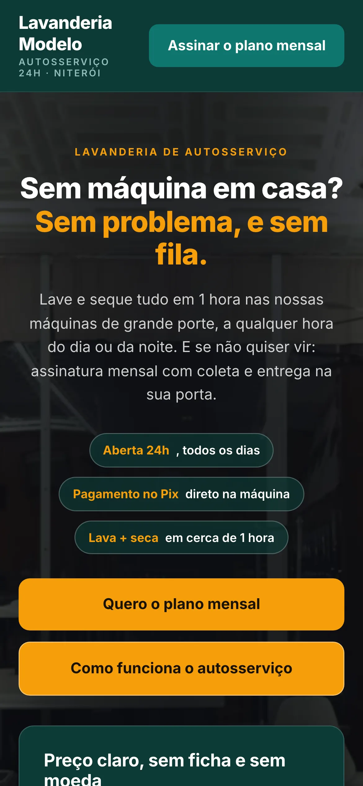O mesmo modelo visto no celular