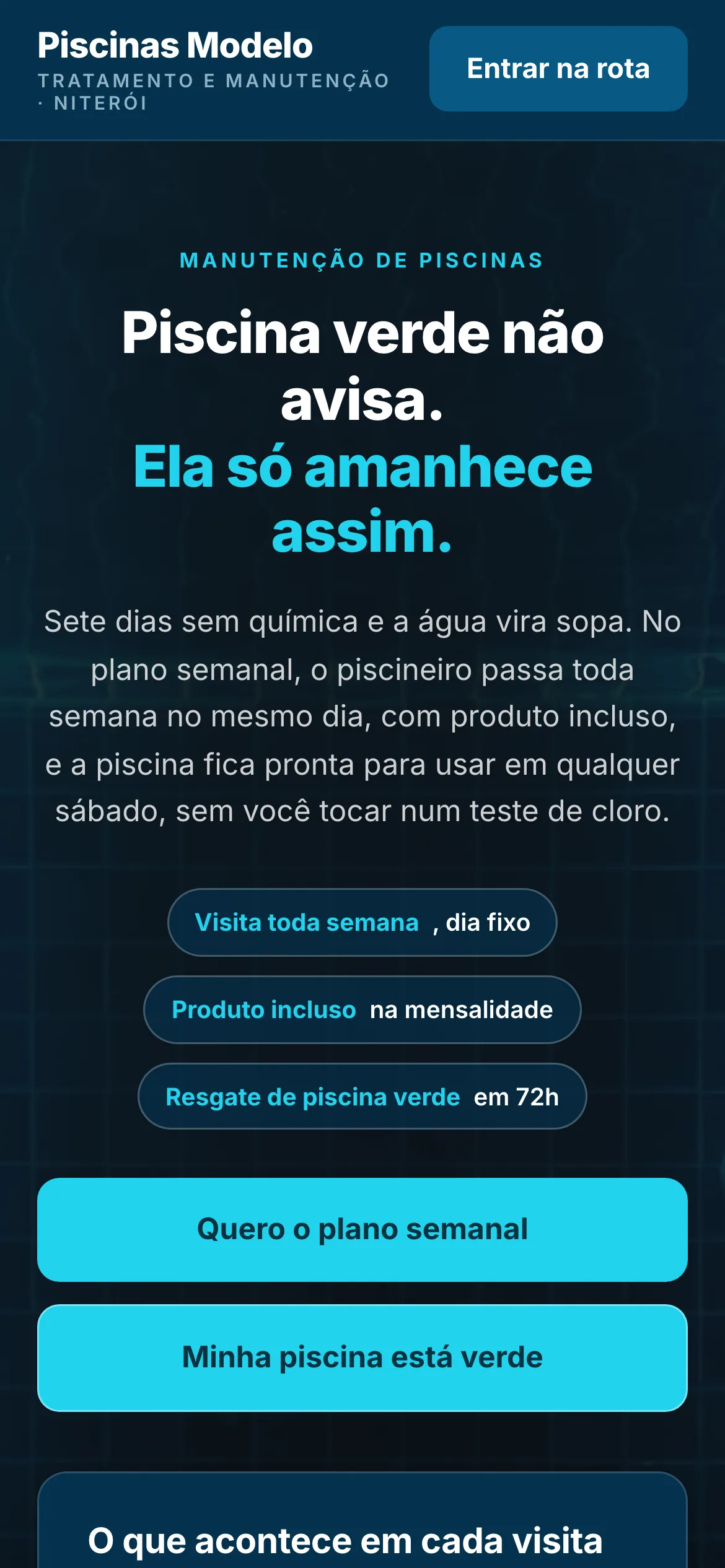 O mesmo modelo visto no celular